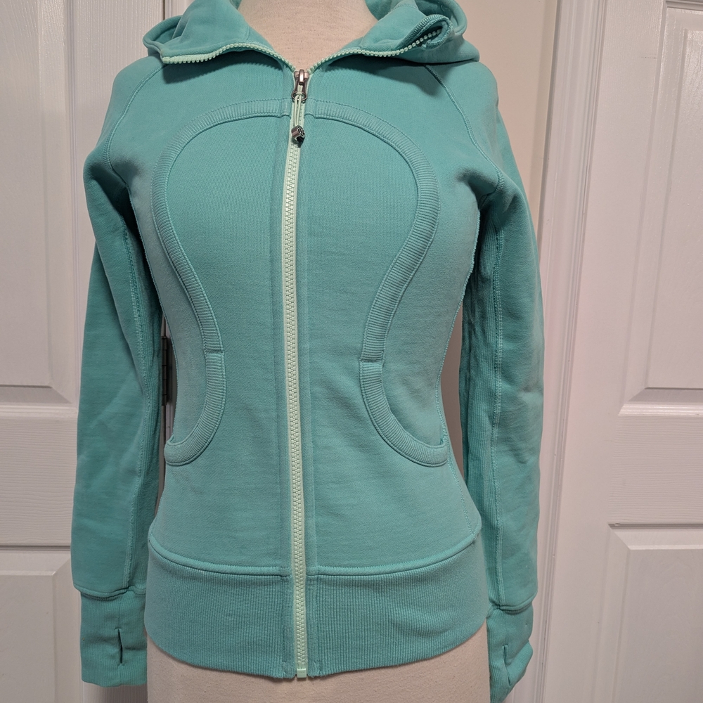 Lululemon Athletica Light Teal Zip-Up Hoodie